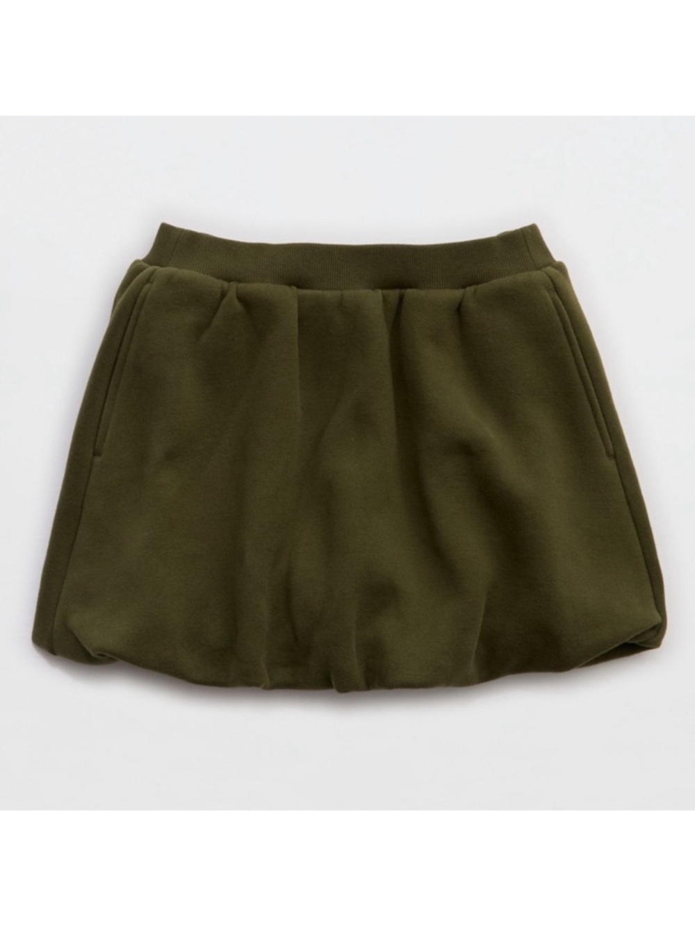 OFFLINE aerie Cloud Fleece Bubble Skort in Military Green Sz Med SUPER SOFT NWT - Picture 5 of 6